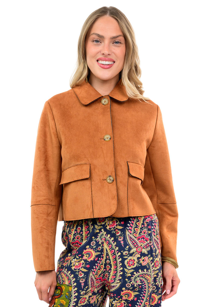 Suede Patch Pocket Jacket by Ivy Jane