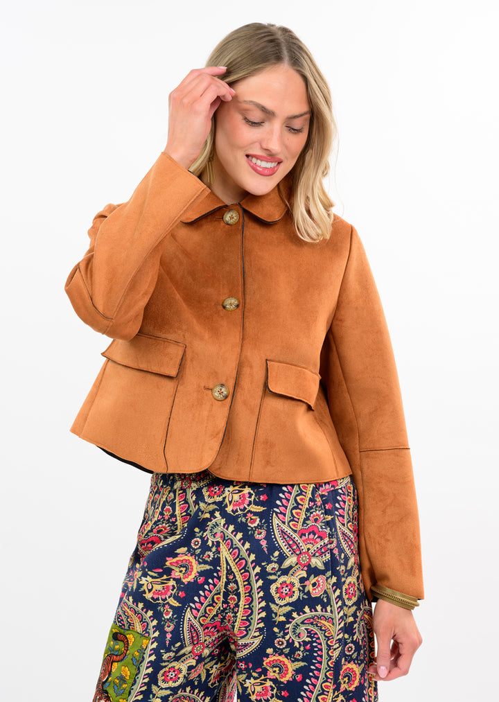 Suede Patch Pocket Jacket by Ivy Jane