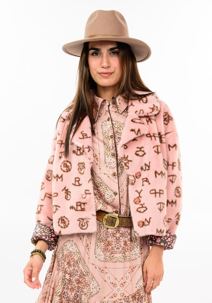 Branded Fur Jacket by Ivy Jane