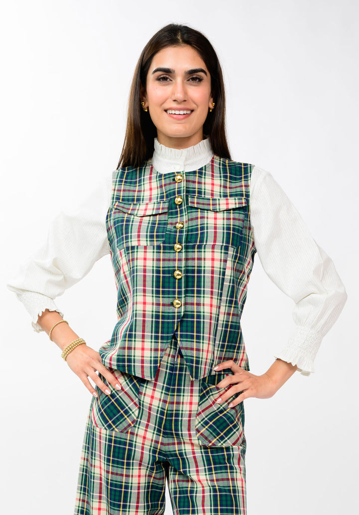 Tartan Plaid Vest by Ivy Jane