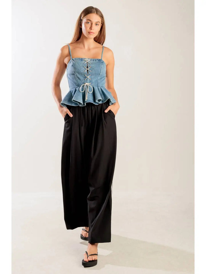 Washed Denim Top