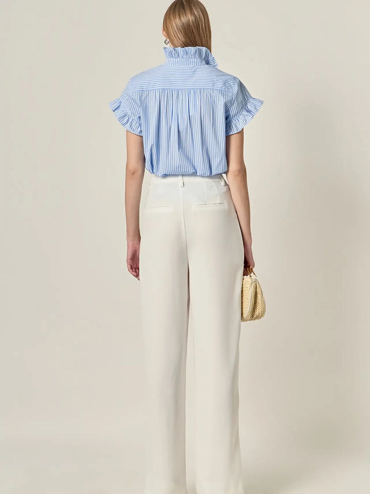 Striped Ruffle Shirt