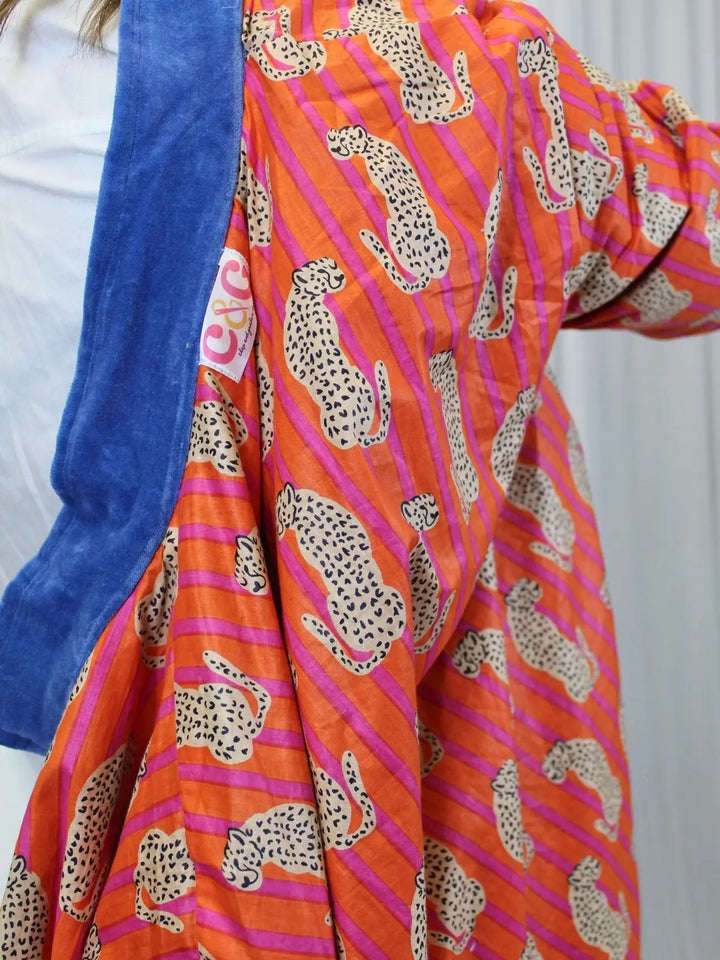 Blue Heart and Cross Cotton Jacket