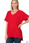 Ruby V-Neck High Low Top