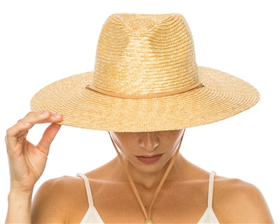 Natural Straw Rancher Hat w/ Chin Cord