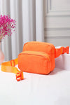 Neon Orange Double Zip Bag