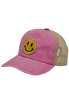 Smiley Patch Cap-Light Pink