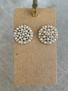 Rhinestone and Pearl Cluster Earrings