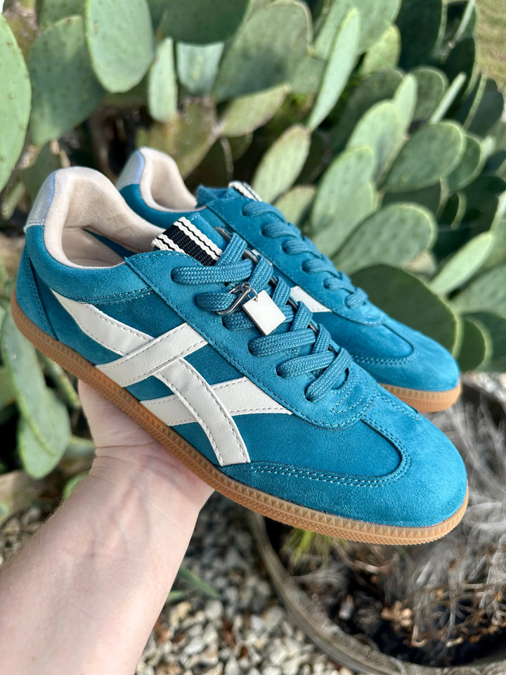 Sasha Sneakers-Teal Suede