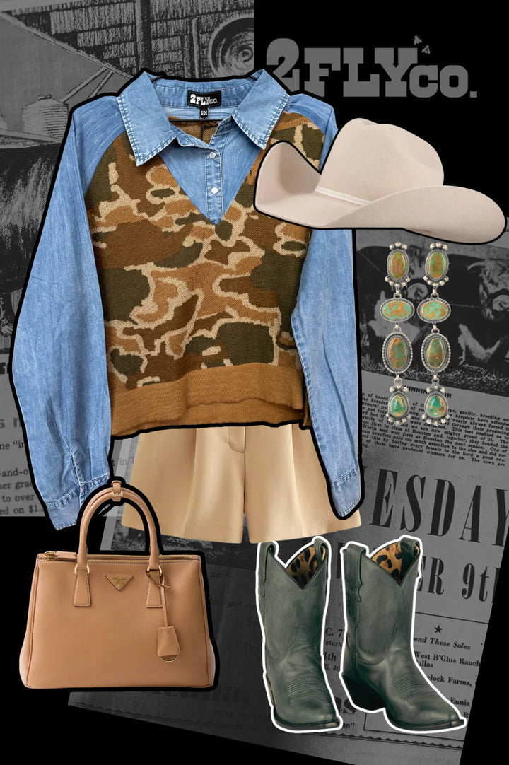 Double Shift Camo Top