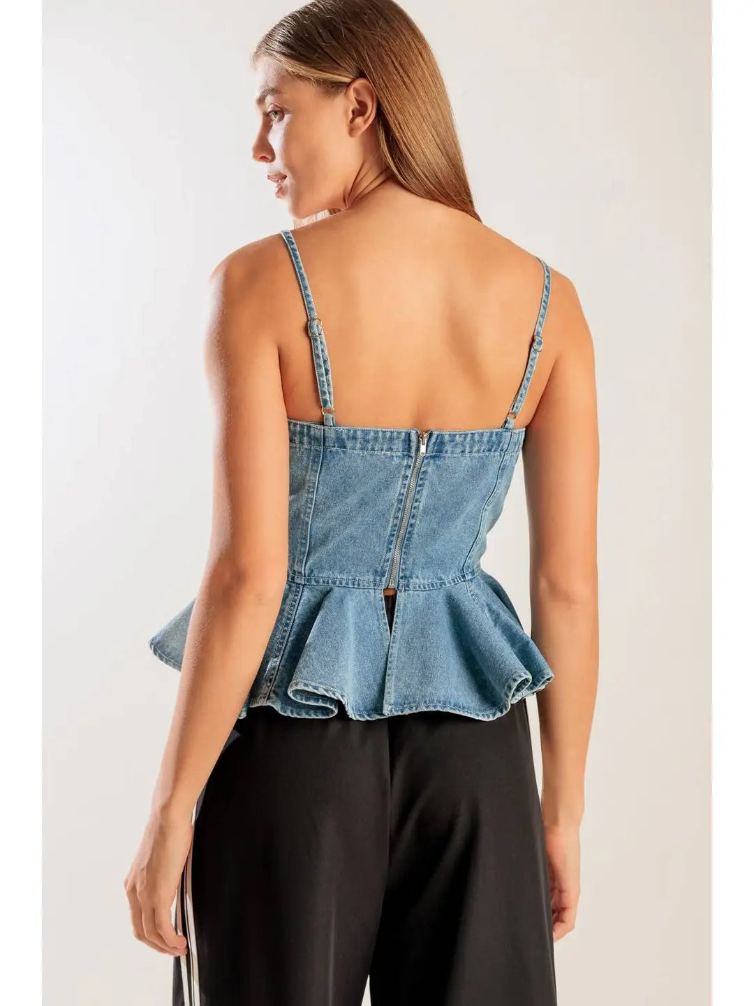 Washed Denim Top