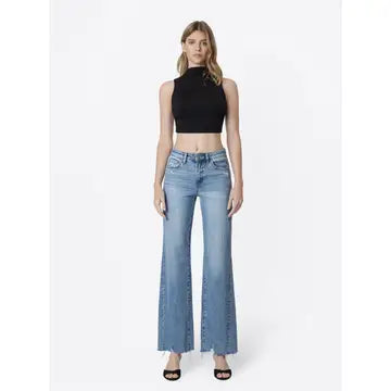 High Rise Slant Side Seam Vintage Flare Jeans