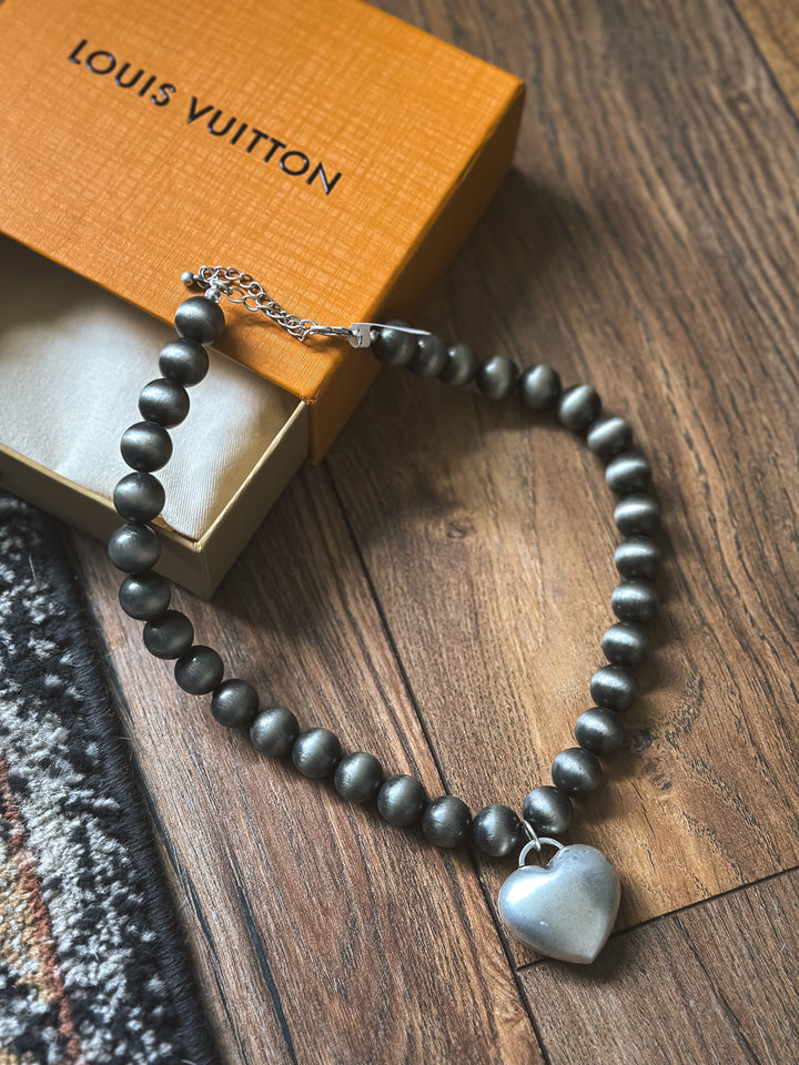 Chunky Western Bead Heart Necklace