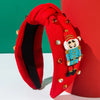 Beaded Christmas nut cracker headbands