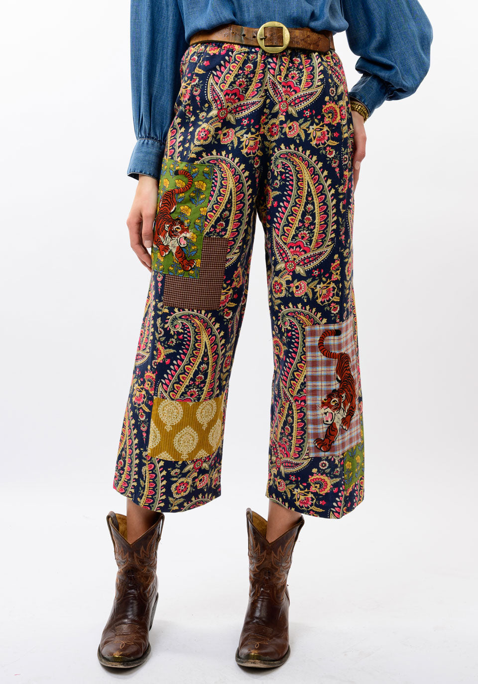 Tiger Patch Barrel Pants by Ivy Jane