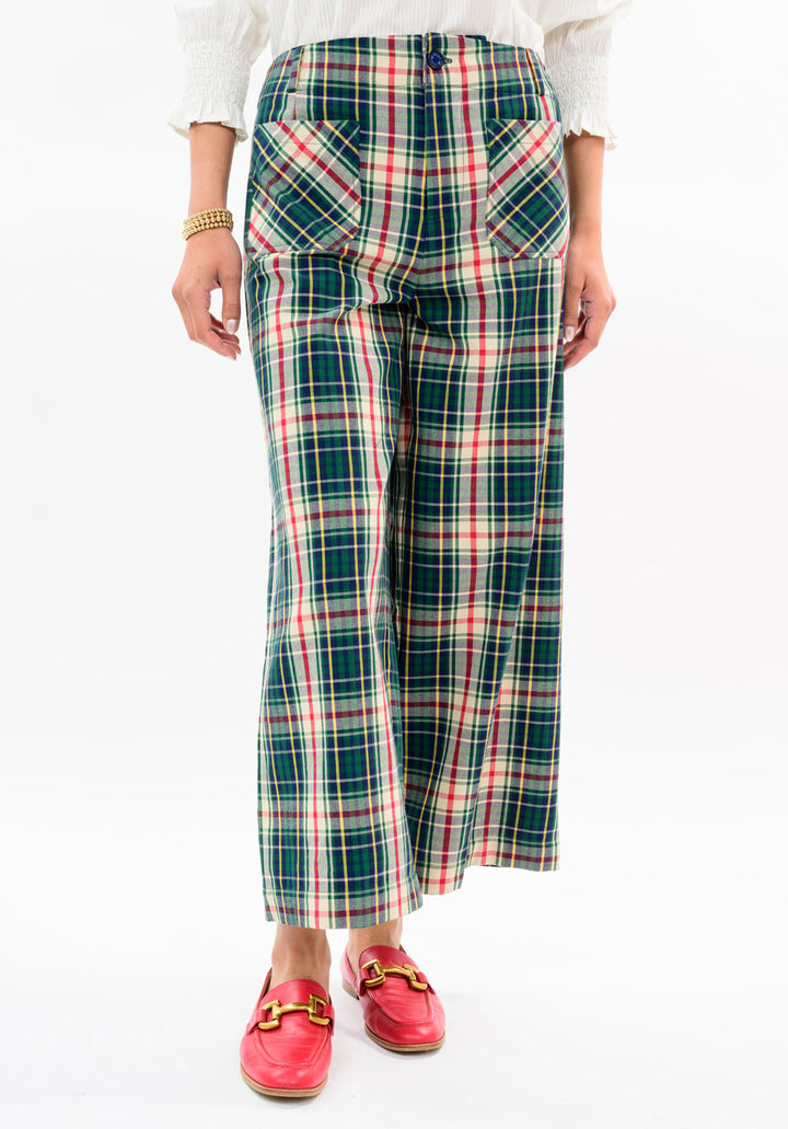 Plaid Patch Pocket Pants by Ivy Jane