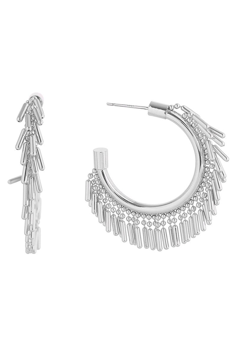 14k Dipped Fringe  Hoop Earrings