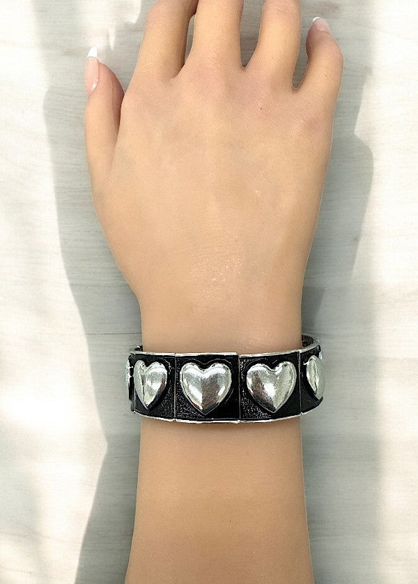 Large Bubble Heart Bracelet