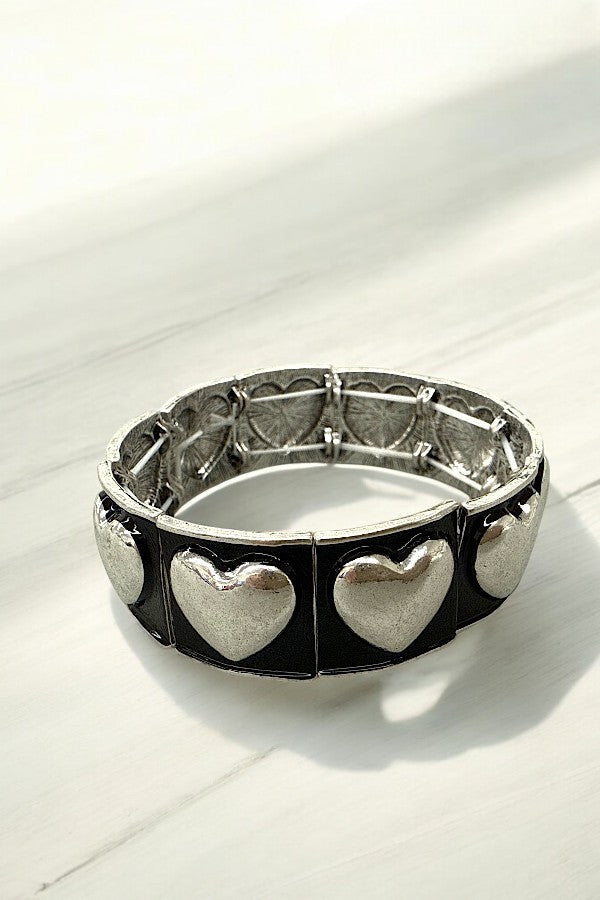 Large Bubble Heart Bracelet