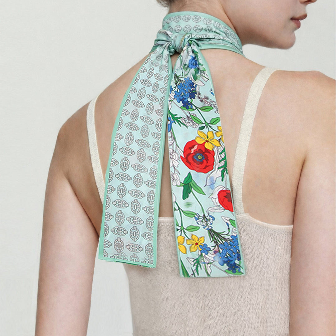 Vintage Flower Wide Twilly