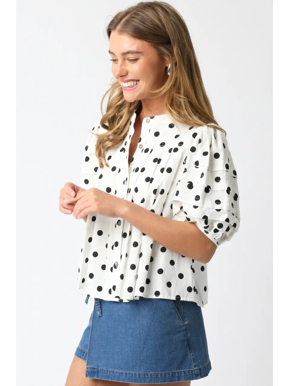 Brynlee Polka Dot Shirt