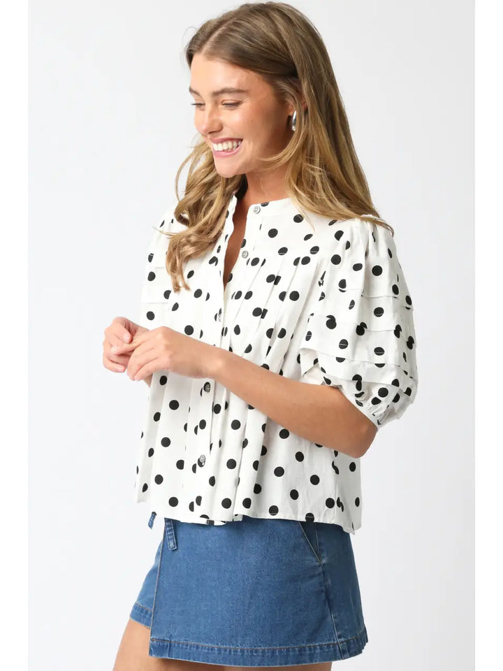 Brynlee Polka Dot Shirt