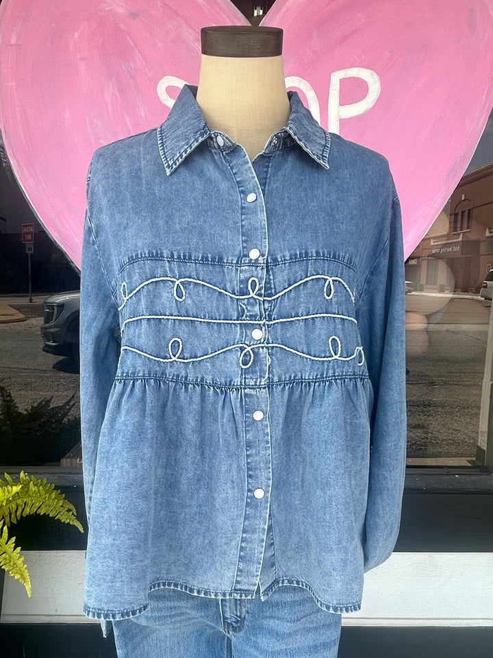 Loopty Lou Long Sleeve *Denim