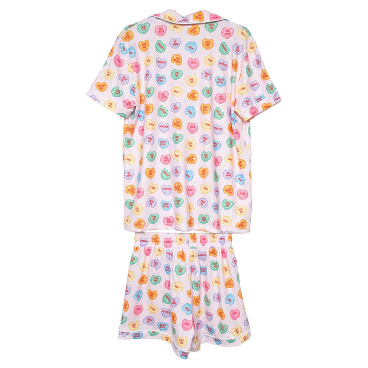 Multicolored Candy Hearts Valentine's Day PJ Sets