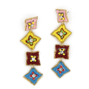 Crochet Diamond Tier Earrings