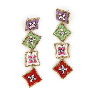 Crochet Diamond Tier Earrings