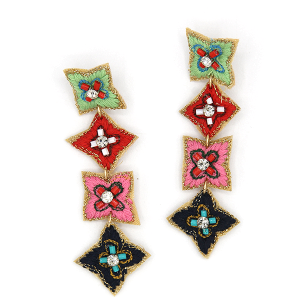 Crochet Diamond Tier Earrings