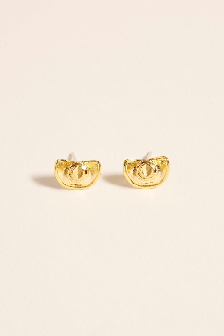 18k Gold Dipped  Cowboy Hat Earrings