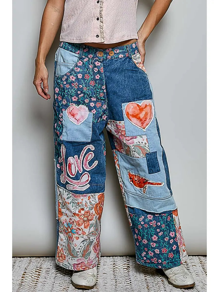 Love Patchwork Jeans