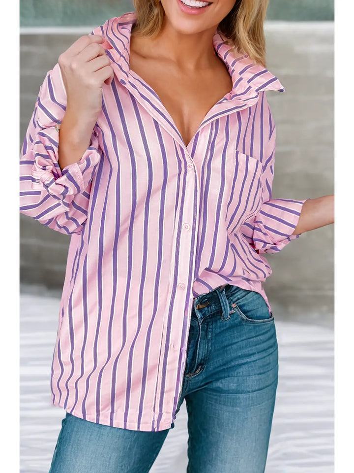 Pink Striped Top