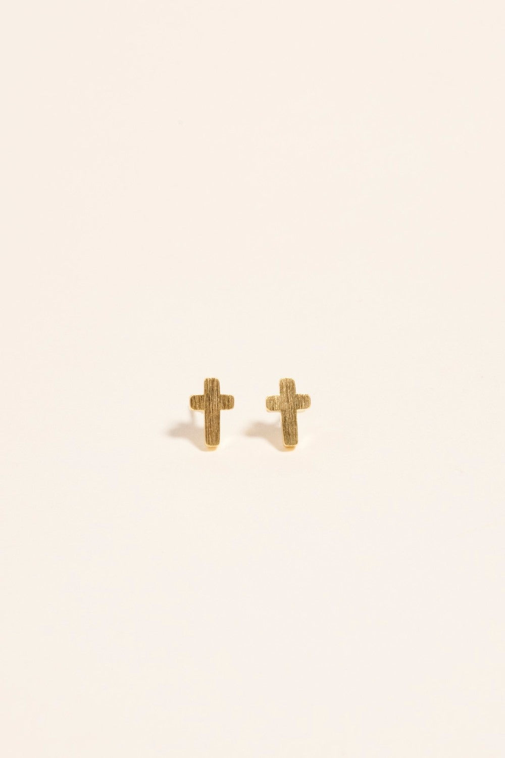 18k Gold Dipped Cross Earrings