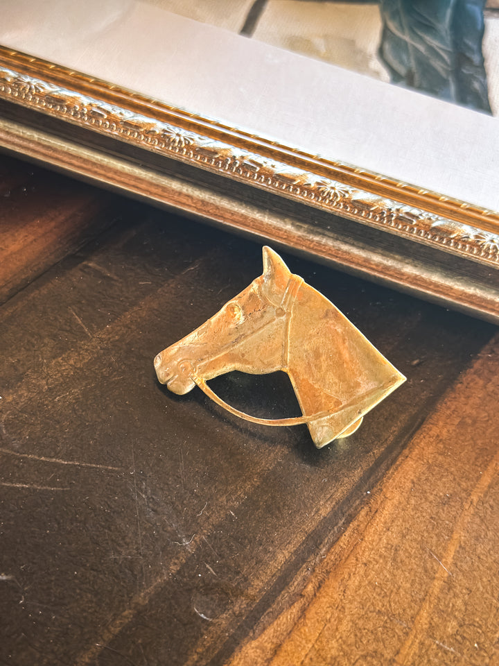 Vintage Horse Head Hat/Scarf Slide
