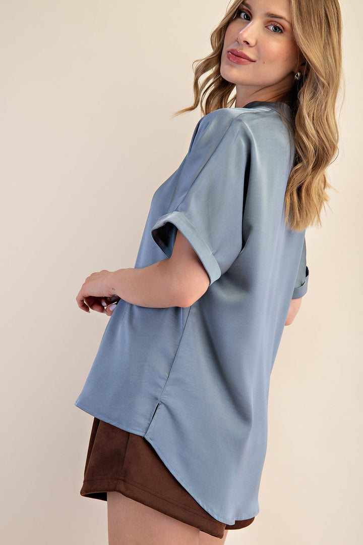 The V- Neck Placket Top