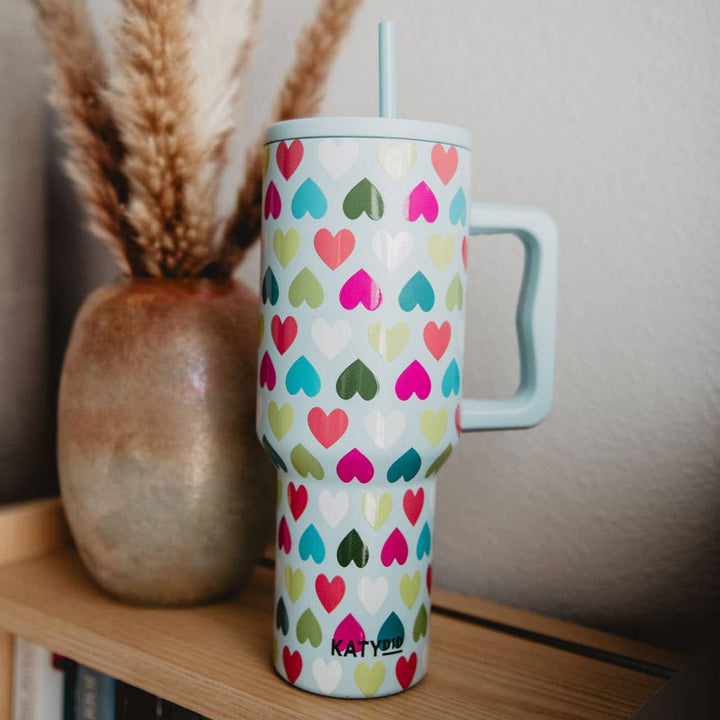 Multicolored Hearts Valentine's Day Mint Tumbler Cup