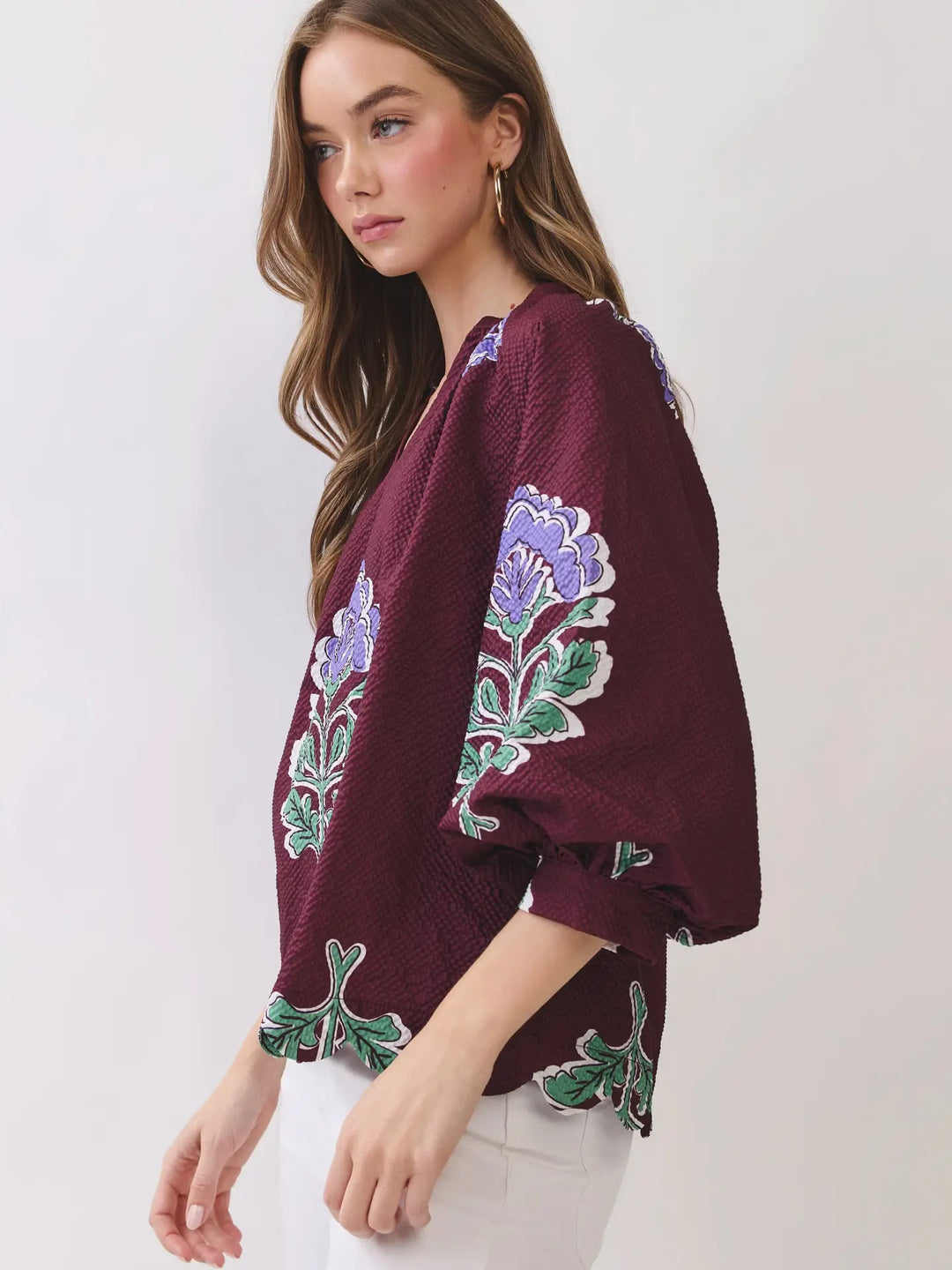 Iris Scalloped Top