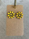 Yellow Western Floral Earrings