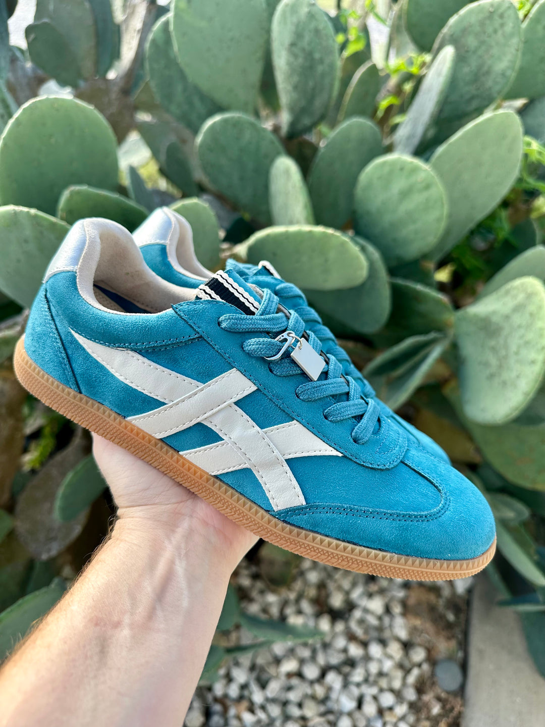 Sasha Sneakers-Teal Suede