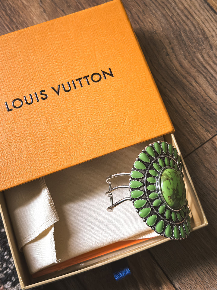 Green Oval Stone  Bangle