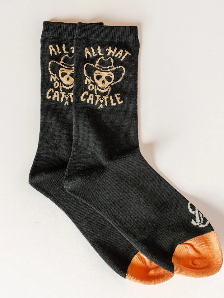 All Hat No Cattle Western Socks