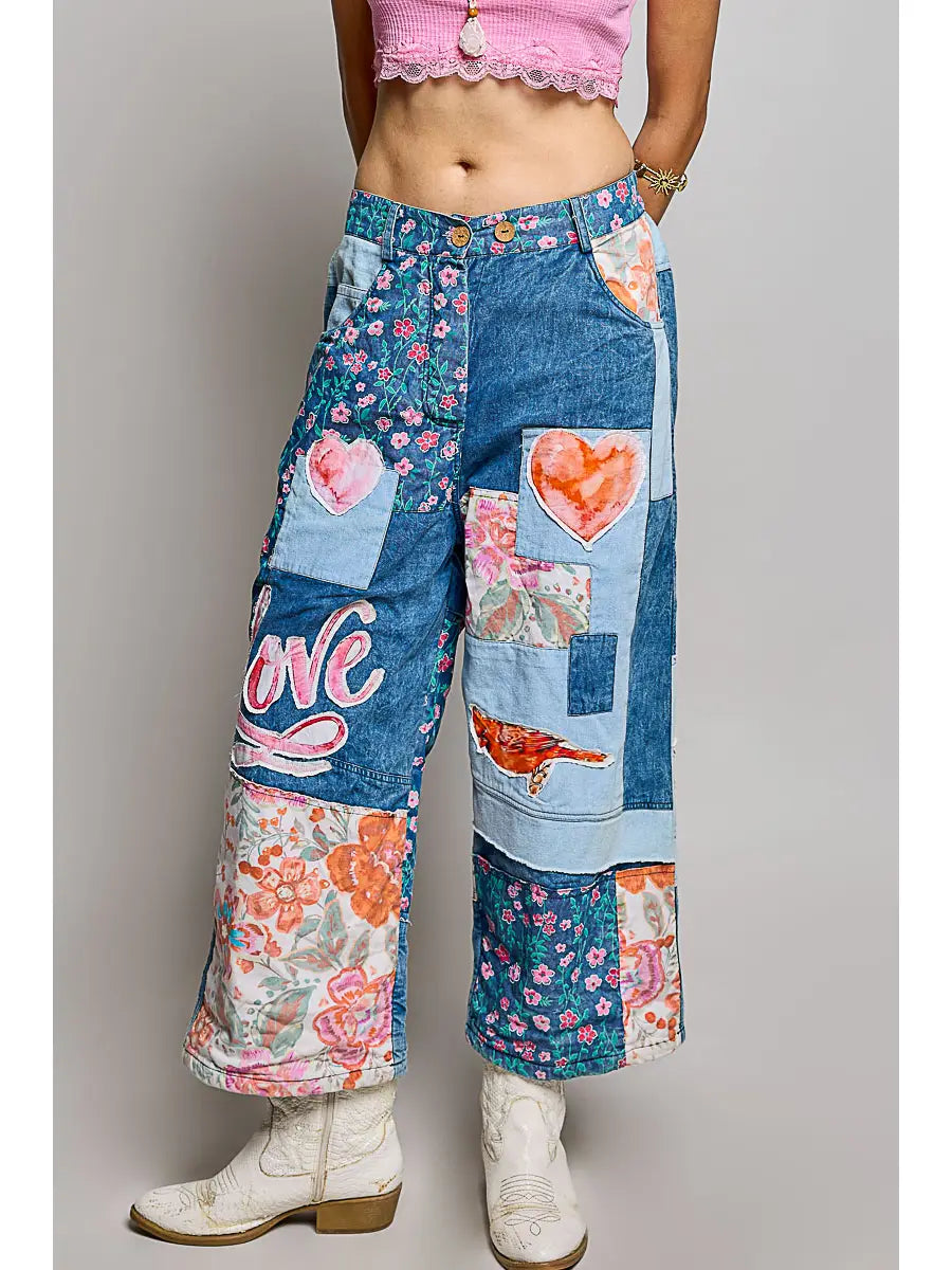 Love Patchwork Jeans