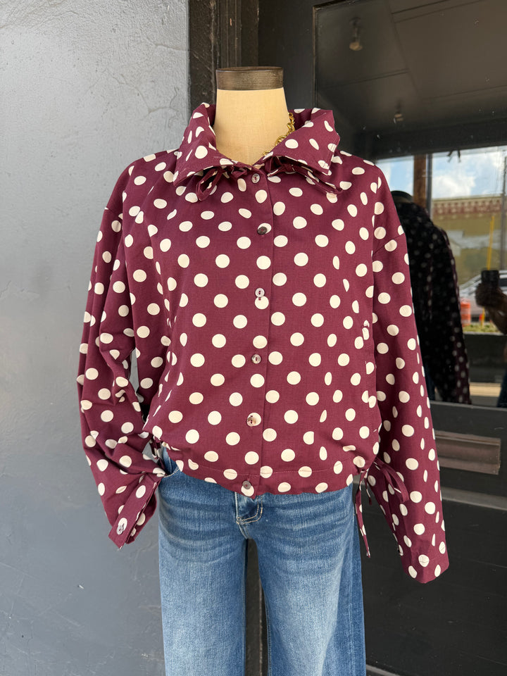 Merlot Polka Dot Jacket