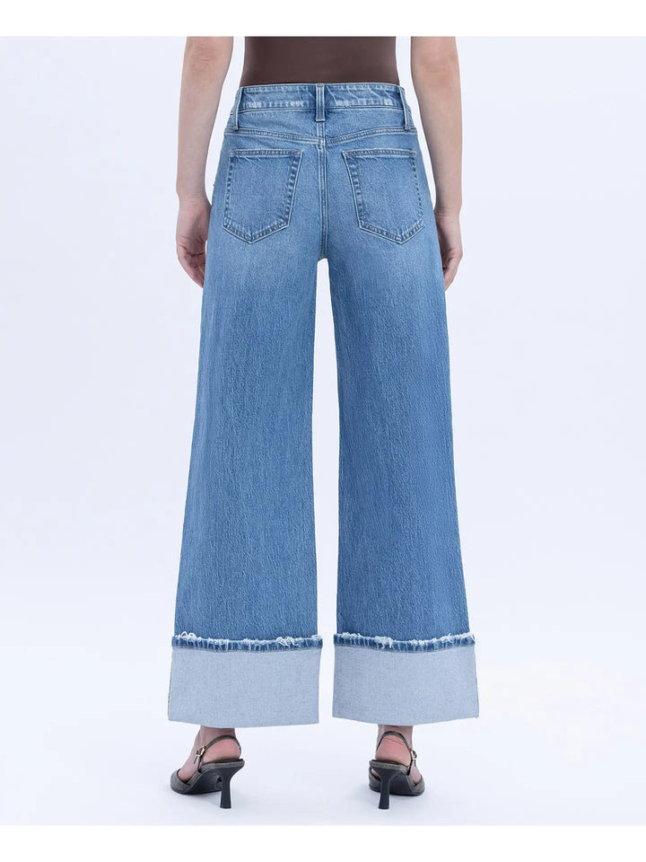 Gigi Wide Leg Cuff Jeans