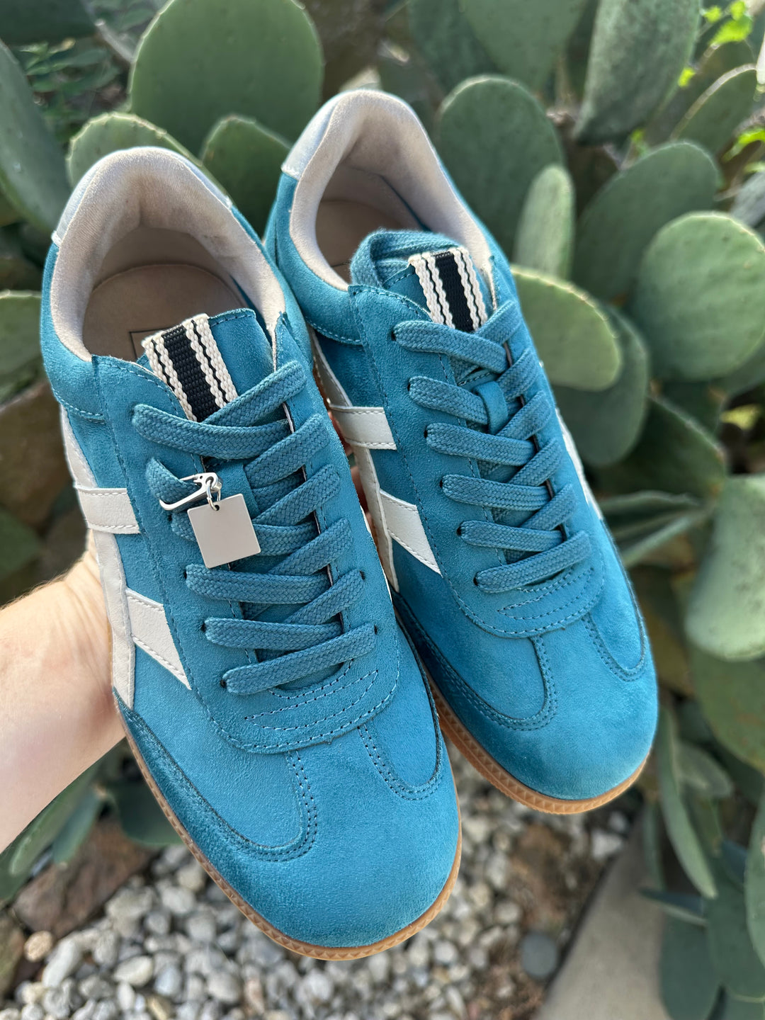 Sasha Sneakers-Teal Suede