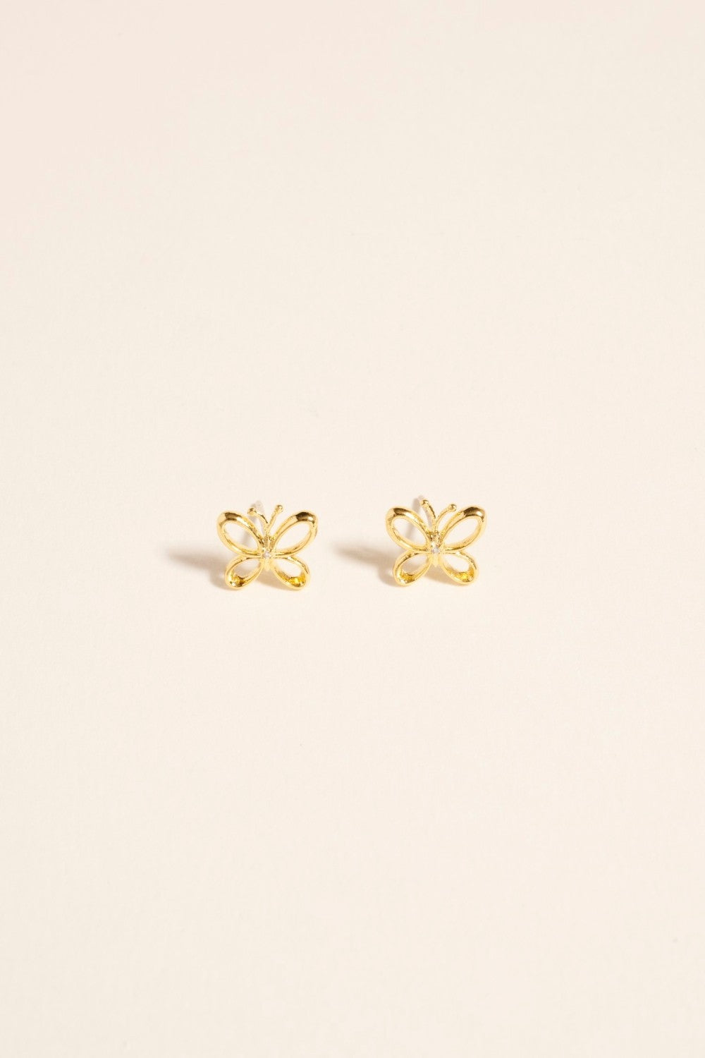 18k Gold Dipped Butterfly Earrings