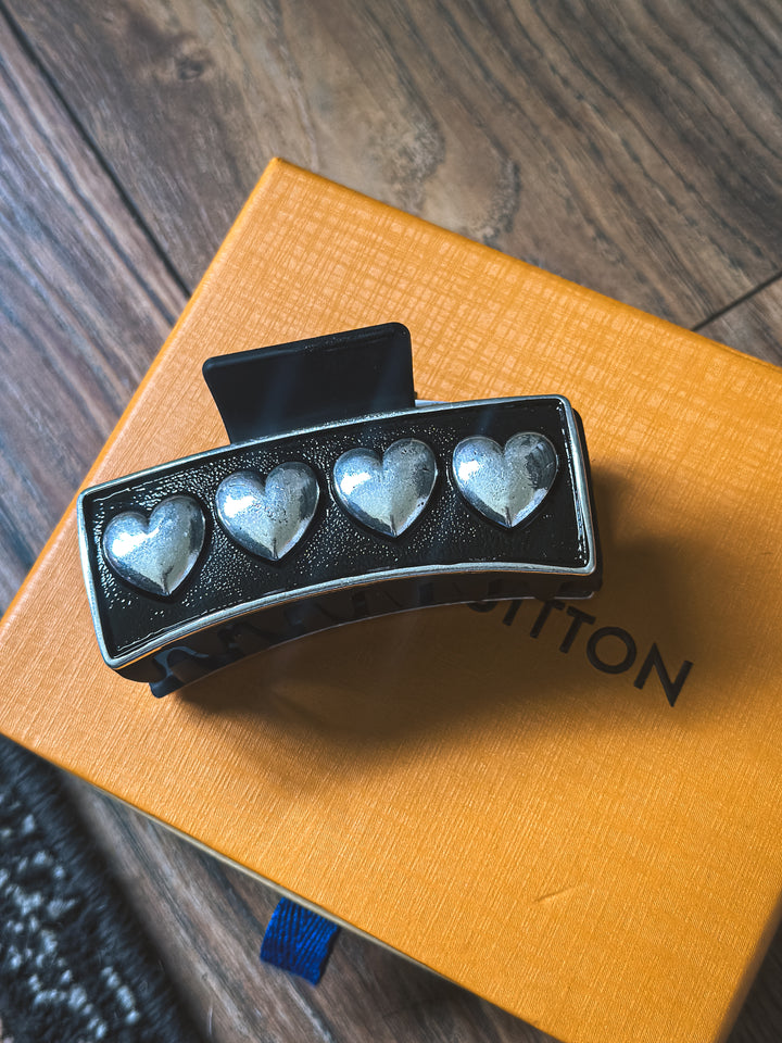 Heart Studded Hair Clips