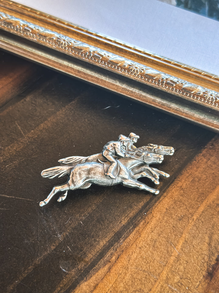 Vintage Race Horse Hat/Scarf Slide